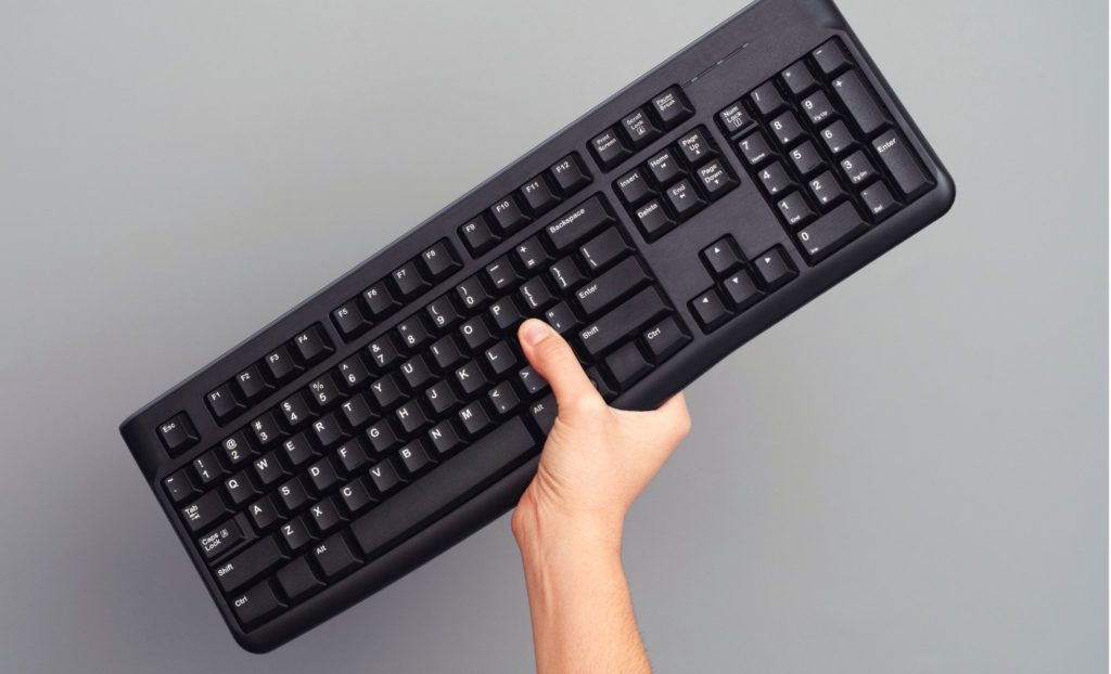 Holding a Wired vs. Wireless Keyboard